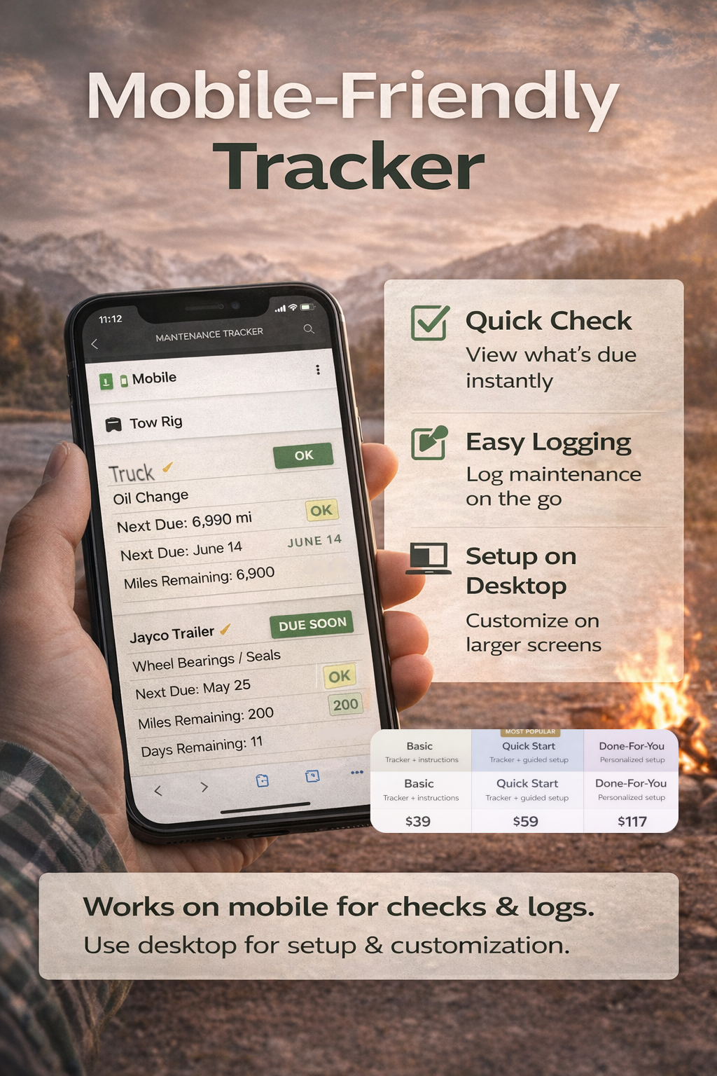 RV & Vehicle Maintenance Tracker